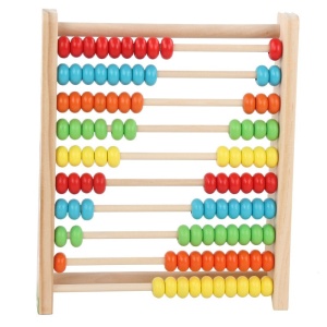 Numaratoare Flippy, din Lemn, Vopsea Ecologica, 10 Siruri x 10 Margele, 4-6 Ani, 24.5 x 20.5 cm, Multicolor - Img 6