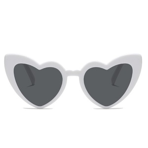 Ochelari in Forma de Inima, Flippy, pentru Petrecerea Burlacitelor, Tematica Nunta, Protectie Soare, 14.7x4.9x14.2 cm, Alb - Img 3