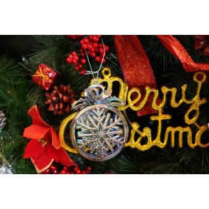 Ornament brad de Craciun, Iridescent, Rotund, 8 cm x 11 cm, Plastic, Flippy - Img 3