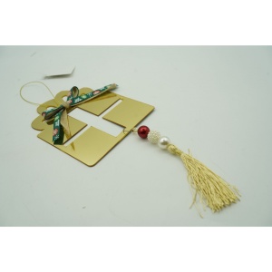 Ornament brad, Flippy, Cadou, Auriu, Lucios, 16*28CM, Acril, Interior/ Exterior - Img 5