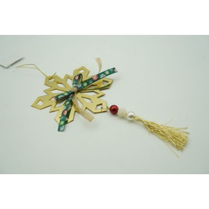 Ornament brad, Flippy, Fulg de nea, Auriu, Lucios, 16*30CM, Acril, Interior/ Exterior - Img 5