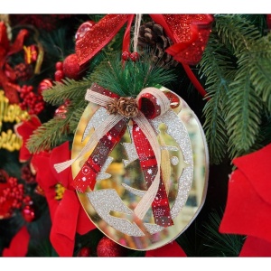 Ornament brad, Flippy, Pasare, Auriu, Lucios, 17*17CM, Acril, Interior/ Exterior - Img 16