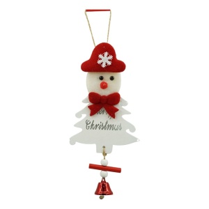 Ornament de brad om de zapada, Flippy, alb, lemn, 20 cm - Img 2