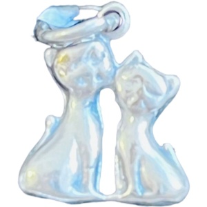 Pandantiv din Argint 925 Jolie Silver, Model Pisicute, 17 x 11 mm, 0.9 g - Img 1