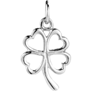 Pandantiv din Argint 925 Jolie Silver, Model Trifoi Contur, 20 x 12 mm, 0.7 g - Img 1