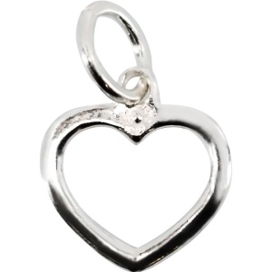 Pandantiv, Jolie Silver, Argint 925, Model Inima Contur, 0.6 g, 15x12 mm - Img 3