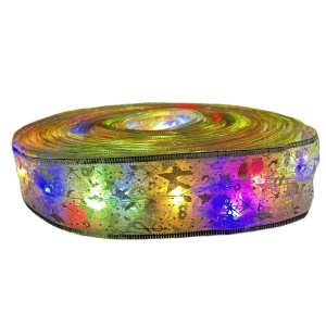 Panglică LED de Crăciun Flippy Aurie, lungime 20 m , 200 LED-uri, Baterii, Multicolor - Img 5