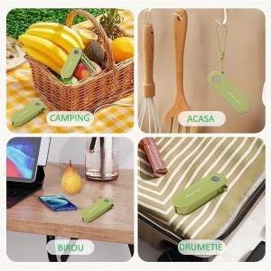 Peeler pentru Legume si Fructe, Flippy, 3.6 x 9.1 cm, Multifunctional, Curatator Pliabil, din ABS si Otel Inoxidabil, Verde - Img 5
