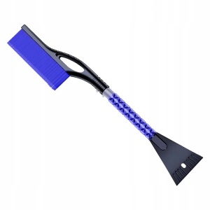 Perie de Zapada cu Racleta pentru Masina, Flippy, Multifunctionala, Demontabila, cu Maner Antiderapant, Aluminiu, Plastic, Fragmentarea Ghetii de pe Parbriz, Solutia pentru Iarna, pentru Dezghetare, 68x24x11.1 cm, Albastru - Img 7