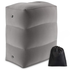 Perna Gonflabila Multifunctionala, Flippy, pentru Picioare, Cap, 3 Straturi, Inaltime Reglabila, 17.8 x 25.4 x 42.9 cm, Gri Inchis - Img 1