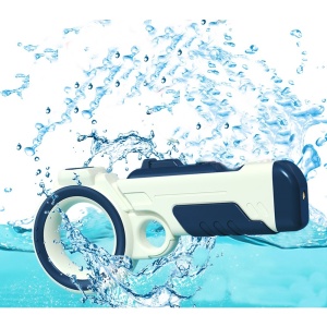 Pistol cu apa pentru copii Flippy, rezervor tip ghiozdan, 1500 ml, reglabil, material ABS/silicon, distanta improscare 8 metri, tragaci cu presiune, 12.5 x 28 cm, albastru - Img 2
