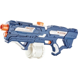 Pistol cu Apa pentru Copii, Rezervor 600ml, Flippy, 14ani+, cu baterie 1500mAh, Electric Burst, Albastru/Alb, 1000ML - Img 1