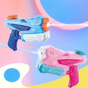 Pistol cu Apa pentru Copii, Rezervor, Pentru Piscina/Plaja, Flippy, 6ani+, 3 duze, Roz, 300ML - Img 2