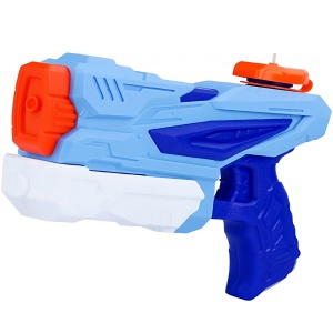 Pistol cu Apa pentru Copii, Rezervor, Pentru Piscina/Plaja, Flippy, 6ani+, 3 duze, Albastru, 300ML - Img 1