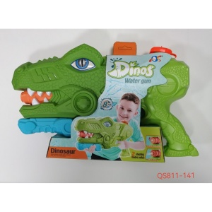Pistol cu Apa pentru Copii, Rezervor, Pentru Piscina/Plaja, Flippy, 6ani+, Tiranozaur, 3 duze, Verde, 1440ML - Img 7