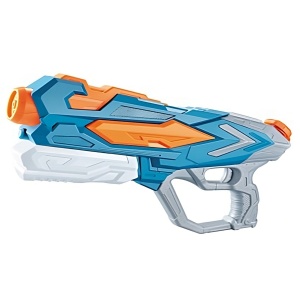 Pistol cu Apa pentru Copii, Rezervor, Pentru Piscina/Plaja, Flippy, 6ani+, Albastru, 4 duze, 900ML - Img 1