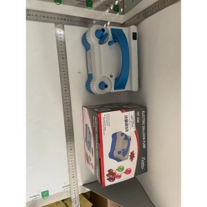 Pompa Electrica de Umflat Baloane, Flippy, cu Doua Iesiri, 220V, Putere 680W, Accesorii petrecere, Albastru-Gri - Img 6