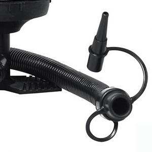 Pompa manuala pentru umflat obiecte gonflabile , colace , saltele , cu 3 adaptori pentru interconectare si furtun, negru, Flippy - Img 6