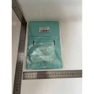 Portofel pentru Pasaport si Carduri, Flippy, 23x16 cm, 70g, din Piele PU, Suport Pix, Accesoriu Suport Eticheta, Unisex, Multifunctional, Bleu - Img 2