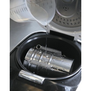 Presa din inox Flippy, pentru preparat sunca presata, cu capac, dimensiune reglabila in 3 trepte, 15 x 15 x 18 cm, argintiu - Img 4