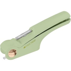 Presa Multifunctionala pentru Usturoi 4in1, Flippy, Presa, Feliator, Desfacator de Borcane, Curatator Fructe/Legume, 22 x 8.8 cm, Verde - Img 7