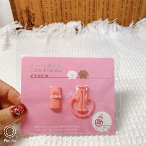 Protectie cablu USB Flippy, din silicon, model 5, multicolor - Img 3