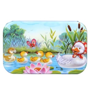 Puzzle 60 de Piese din Lemn in Cutie Metalica, Flippy, Model Ratuste, Educativ, Dezvoltare Abilitati Cognitive, pentru Prescolari, 22.5x13.5 cm, Multicolor - Img 5