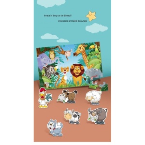 Puzzle pentru copii, jungla cu animale, 48 de piese - Img 5