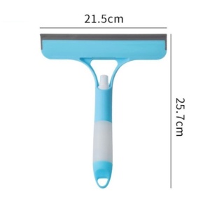 Racleta de Curatare 3 in 1, Flippy, Multifunctional, Pentru Casa si Masina, Pulverizator de Spray, Racleta din Silicon si Burete, 21.5 x 25.7 cm, Albastru - Img 6