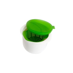 Recipient pentru Preparat Branza, Flippy, Capac de Silicon, Cheese Maker din Plastic, Strecuratoare, 17x14.5x12.8 cm, Verde - Img 11