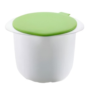 Recipient pentru Preparat Branza, Flippy, Capac de Silicon, Cheese Maker din Plastic, Strecuratoare, 17x14.5x12.8 cm, Alb - Img 1