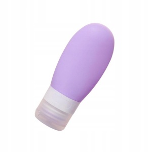 Recipient Portabil din Silicon Elegant de Voiaj, Sticla de Calatorie, Flippy, Potrivita pentru Lotiune, Sampon si Alte Lichide, Anti-scurgere, cu Posibilitate de Reumplere, Capacitate 90mL, Mov - Img 5