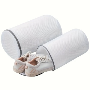 Sac Cilindric pentru Spalare Incaltaminte, Flippy, Dimensiuni Mici, pentru Masina de Spalat, 31x18x3 cm, Alb - Img 3