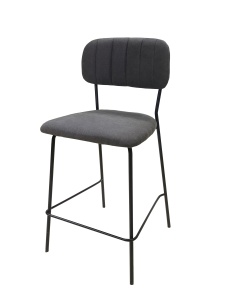 Scaun bar Nero, Gri, 47x51x89 cm - Img 1
