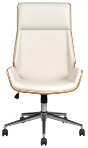 Scaun de birou directorial US116 Calisto, alb, 60x65x111-118 cm - Img 3