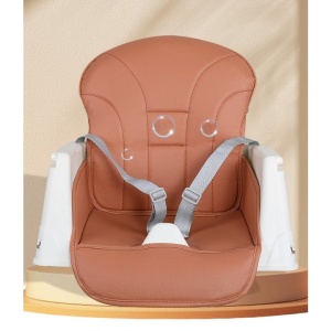 Scaun de Masa Pliabil 3in1, Flippy, Reglabil, Multifunctional, 3 Pozitii, Masuta si Husa Detasabile, Roti, Centura de Siguranta, Ajustare Inaltime, Maro - Img 6