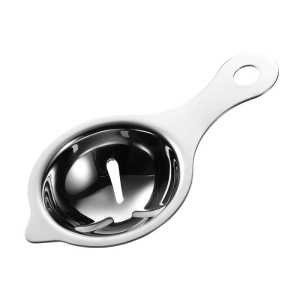 Separator de oua, separa albusul de galbenus, inox, usor de folosit, 14x7.5 cm, argintiu - Img 3