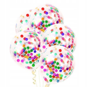 Set 10 Baloane din Latex, Flippy, Model Party Confetti, 30 cm, Multicolore, 2.8 g - Img 1