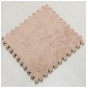 Set 10 Piese Covor tip Puzzle, Flippy, Spuma EVA, Pufos, 30 x 30 x 1 cm, Crem - Img 2