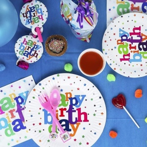 Set 10 Servetele de Masa, Flippy, Colectia Happy Birthday, 32 x 32 cm, din Hartie, Multicolor - Img 2