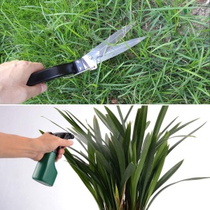 Set 10 Unelte de Gradina, Flippy, pentru Plantare Prelucrare Sol si Ingrijire Plante, Manere Negre, Material PVC si Otel Inoxidabil, Cutie Inclusa, 37x28x7 cm, Negru - Img 4