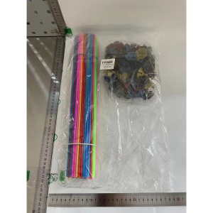 Set 100 Bete cu Rozete pentru Baloane, Flippy, Suporturi de plastic, Usor de instalat, Reutilizabil, Pentru aniversare, Nunta, Ziua de Nastere, Decorar, 40 cm, Multicolore - Img 2