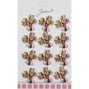 Set 12 Brose Martisor Copac cu Fata si Iepure