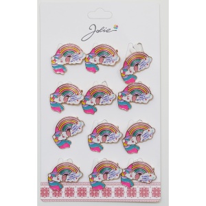 Set 12 Brose Martisor pentru Copii Unicorn Curcubeu