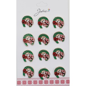Set 12 Brose Martisor Primavara 2 Buburuze in Potcoava Noroc