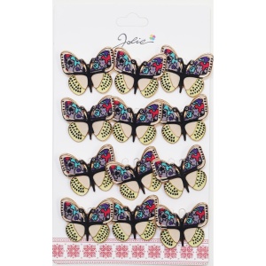 Set 12 Brose Martisor Primavara Fluture cu Aripi Deschise