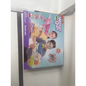 Set 2x Pistol cu Apa pentru Copii, Rezervor, Pentru Piscina/Plaja, Flippy, 6ani+, Roz + Albastru, 600 ML - Img 10