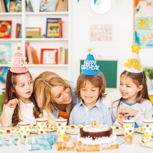 Set 3 Coifuri Happy Birthday, Flippy, pentru Petrecere, Tematica Aniversare, cu Floare din Spuma, Multicolor - Img 11
