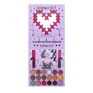 Set 4 Produse de Machiaj, KEVIN &amp; COCO, Black-White Witch, 22 culori, 19.7 x 21.2 x 2.5 cm - Img 8