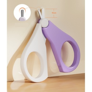 Set 4in1 de Ingrijire Unghii pentru Bebelusi, Flippy, Cutie de Depozitare Tip Cerb, 0-6 Ani, 11 x 6 x 11 cm, Mov - Img 2